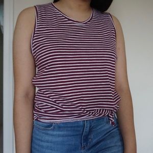 NWT SO Red and White Striped Tank Top